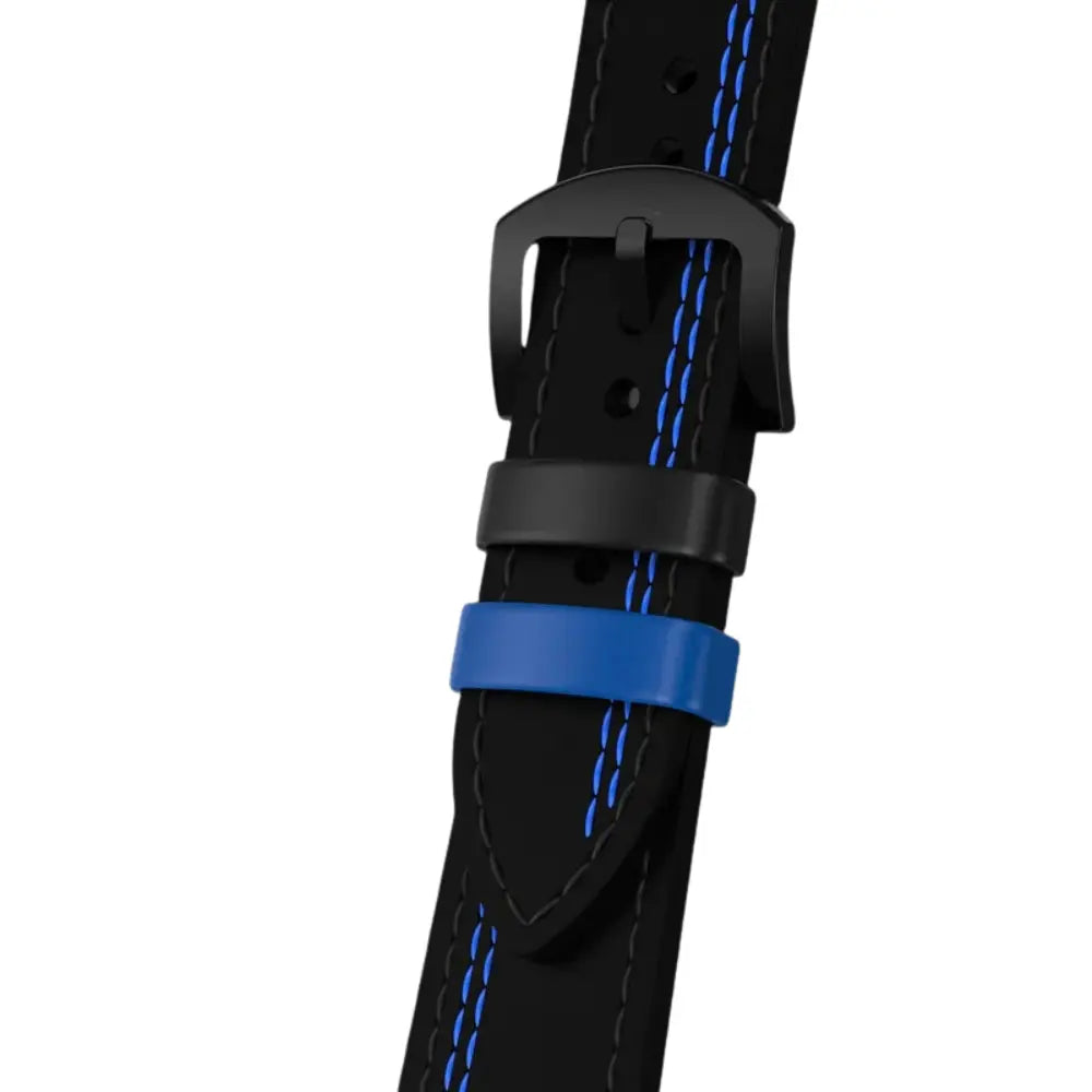 Bracelet en Cuir Noir & Bleu (Ajustable) Rimowatch™