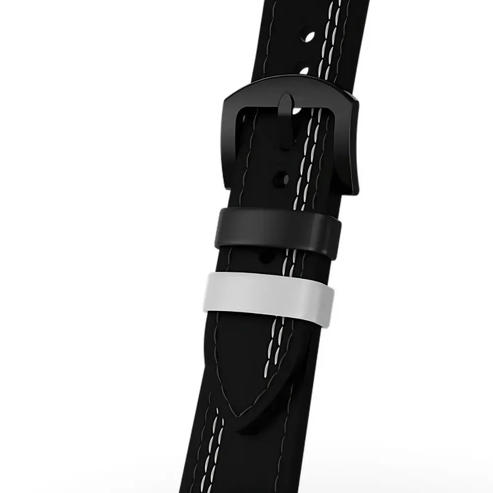 Bracelet en Cuir Noir & Blanc (Ajustable) Rimowatch™